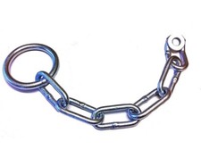 TRAILER SAFETY BREAKAWAY CHAIN - For Unbraked Trailers Cable Loop Ring 400mm
