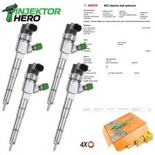 4x 0445110243 Bosch Alfa Romeo Fiat Opel Astra H 1.9 CDTI 55198218