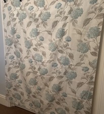 Laura Ashley Hydrangea Duck Egg Blue Curtain Panel. 63”Wide x 72”Long. New.  #AT