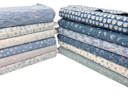 Driftwood blue cotton fabric - driftwood,