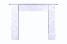 Fireplace Surround Victorian Plain High Quality White Carrara Marble + Free Del