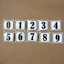 Square House Numbers Stickers Classic Vinyl 0-9 Self-adhesive Non-fading
