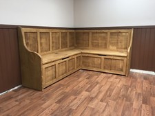 Rustic Handcrafted solid Pine Corner Bench 