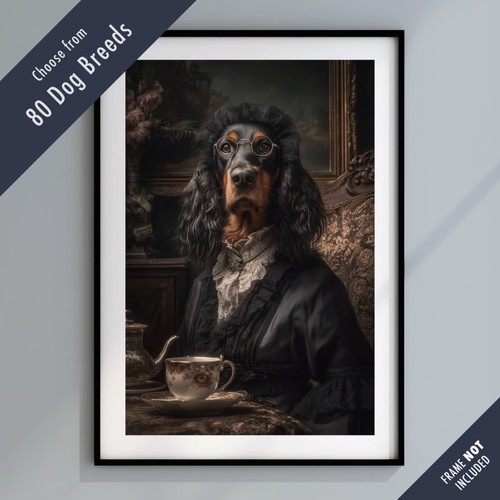 Dressed dog tea party - dog,