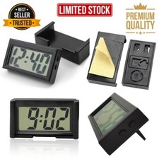 MINI DIGITAL CAR CLOCK LCD SCREEN CAR INTERIOR SELF-ADHESIVE INSERT ALARM CLOCK