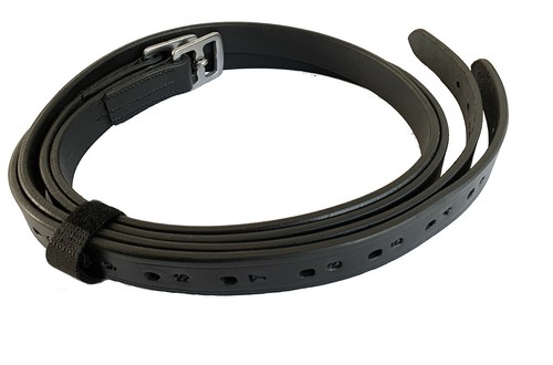 Turners black leather stirrup - black,