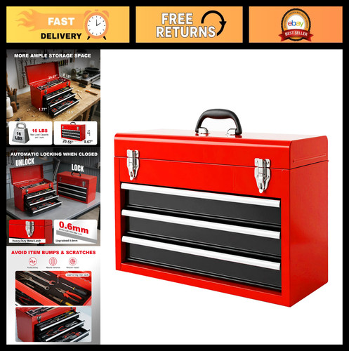 Portable metal tool box - metal, 4