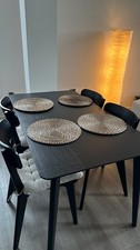 ikea lisabo table + 4 chairs + cushions