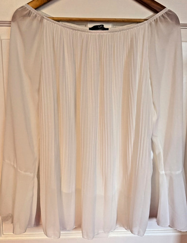 Quiz white bardot pleated - quiz,