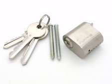 Scandinavian External Oval Lock Cylinder Barrel Silver To Suit Assa  Ruko Locks 
