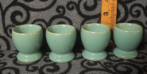 Four 1970s denby manor green - denby,