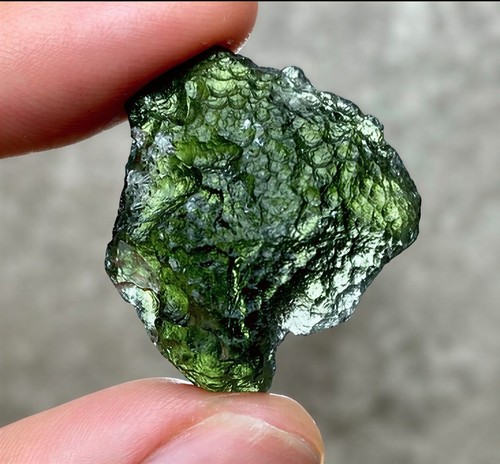 Genuine moldavite specimen - moldavite,