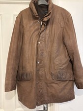 Men’s Size L Double Decker gant Real Leather Jacket With Removable Gilet