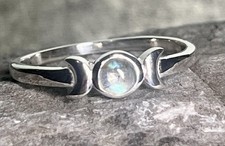 Sterling Silver Triple Moon