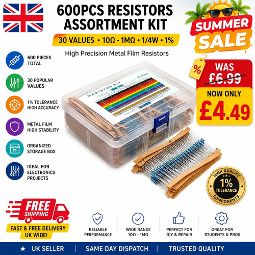 600pcs resistors assortment - 600pcs,