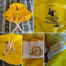 Official Nova Scotia Canada Made  Sou'wester Yellow Rain Hat Adult Size