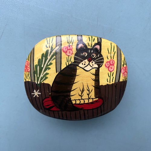 Vintage cat trinket box - cat,