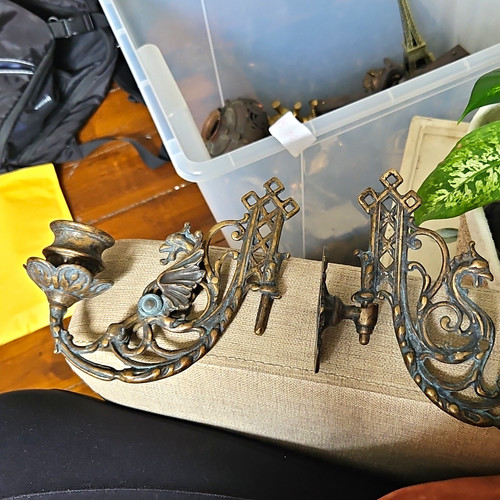 Ornate metal wall mounted - metal, wall-mounted