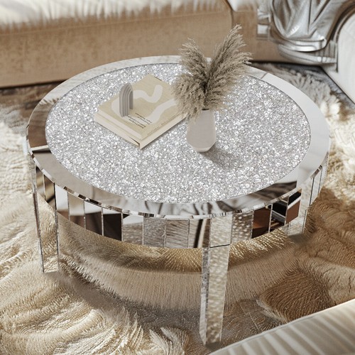 80cm round mirrored end - 80cm,