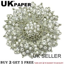 2.4" LARGE SILVER FLOWER