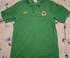Northern Ireland Official Umbro Football Polo Shirt (Adult Large)