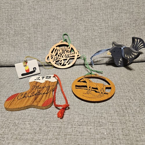 Wooden christmas ornaments - wooden,