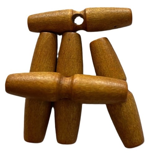 Natural tan hard wooden duffle - natural,