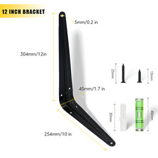 Shelf Brackets Heavy Duty Shelf Brackets Black Shelving Brackets BLACK/WHITE