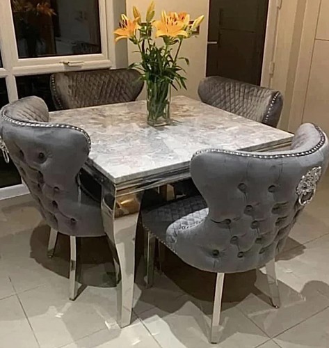 Marble dining table 4 button - +,
