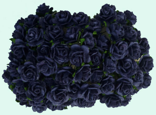 Navy mulberry paper open - navy,