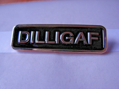 Dilligaf pin badge gold - dilligaf,