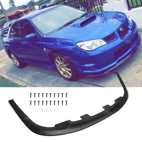Black front bumper spoiler lip - black,