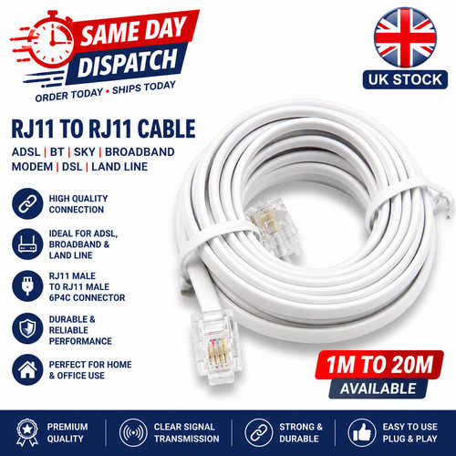 Rj11 cable adsl - cable, bt