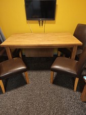 Solid Oak Dining Table Top Is