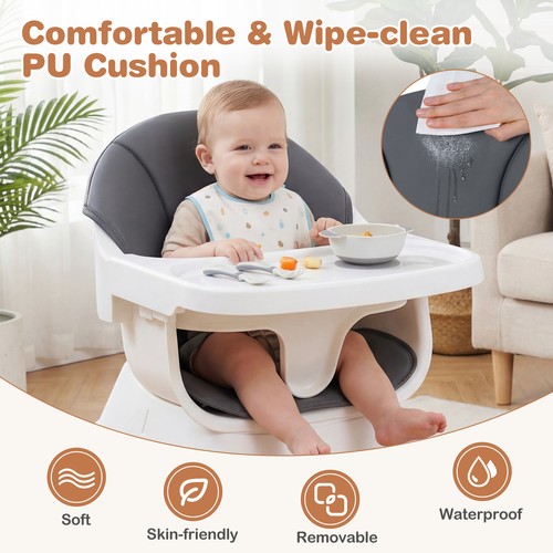 Wooden baby feeding chair - wooden,