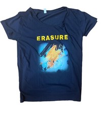 Erasure Official Earth Positive T- shirt World Be Gone  + Tour Dates Ladies L