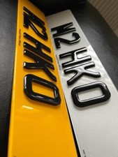 3D 4D Gel Number Plates -