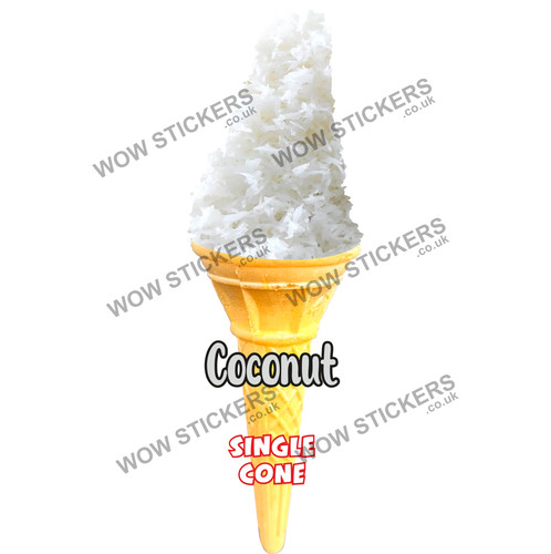 Ice cream van sticker coconut - cream,