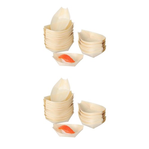 Pieces wood sushi tray - sushi,