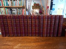 Waverley Novels By Sir Walter Scott 16 Books; Old Decorative Red Books From 1871