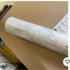 Laura Ashley  Wallpaper, 1 Roll, Josette , White Dove Grey