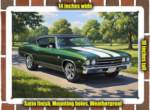 Metal sign 1969 chevrolet - metal,
