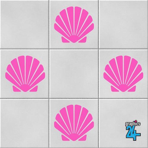 Shells vinyl wall tile - wall,