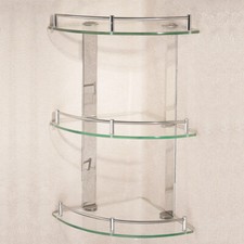 Bathroom Corner Shelf Glass