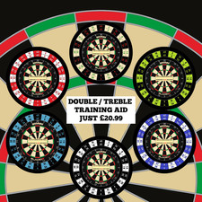 DOUBLE & TREBLE SCORE TRAINING AID - DARTBOARD SURROUND - EASY SELF FIT/REMOVE