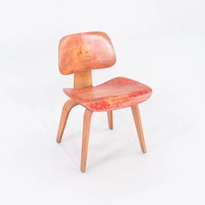 C. 1953 Herman Miller Eames DCW Dining Chair in Molded Plywood w/ Red Dye Finish
