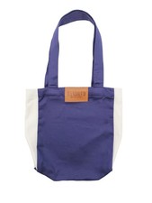 Handred Tote Bag Purple & White Colour-Block Logo Small Unisex