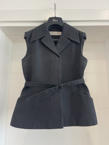 Christian dior black belted - christian,