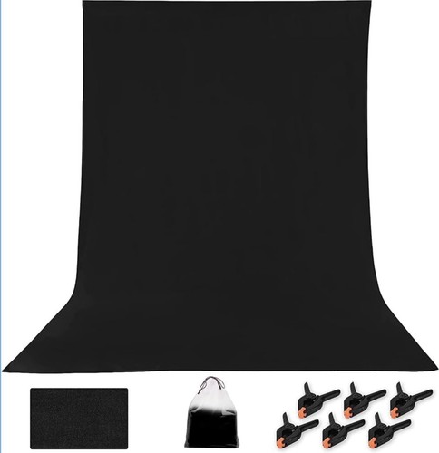 Black photo backdrop - black, 1.8x2.8m