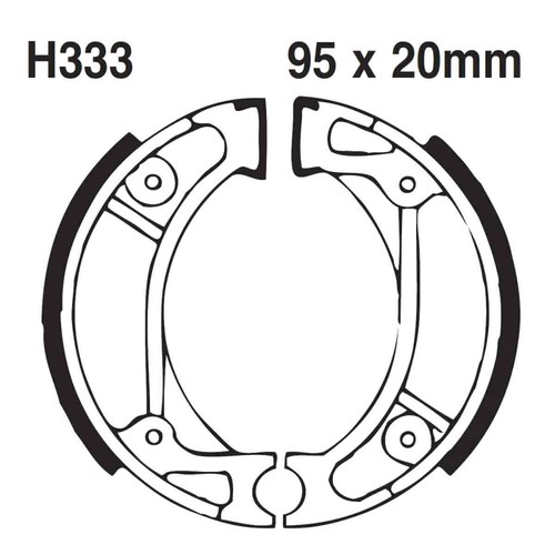 Pair brake jaws ebc - ebc, h333g